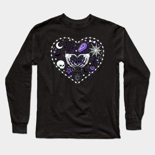 Spooky Witch Heart Long Sleeve T-Shirt